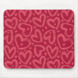 Pink Hearts Aesthetic Mouse Pad マウスパッド