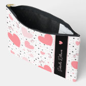 Pink hearts and piggy アクセサリーポーチ (見開き)