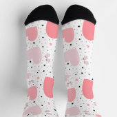 Pink hearts and piggy ソックス (上部)