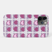 Pink Hearts and Squares Love Xoxo Case-Mate iPhoneケース (裏面(横))