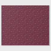 Pink Hearts Burgundy paperGift ,Valentines Day  ラッピングペーパー (フラット)