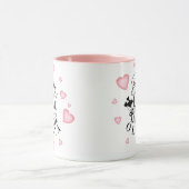 Pink Hearts Daughter Birthday Text Design マグカップ (中央)