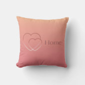 Pink Hearts Home Pillow クッション (正面)