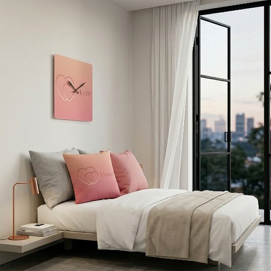 Pink Hearts Home Pillow クッション