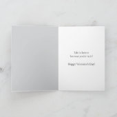 Pink Hearts Love Typography Happy Valentine's Day カード (内部)