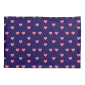 Pink Hearts Ornamental Minimalist Modern Pattern. 枕カバー (裏面)