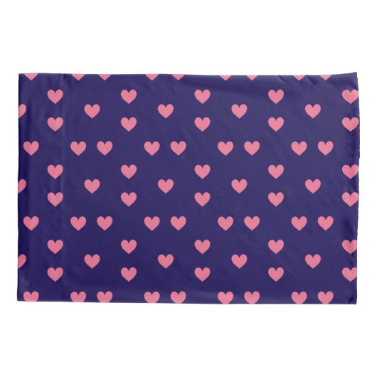 Pink Hearts Ornamental Minimalist Modern Pattern. 枕カバー (裏面)