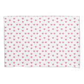Pink Hearts Ornamental Minimalist Modern Pattern. 枕カバー (正面)