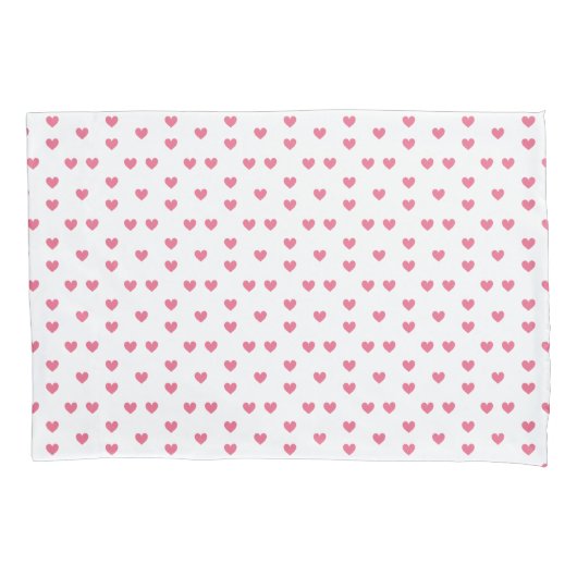 Pink Hearts Ornamental Minimalist Modern Pattern. 枕カバー (正面)