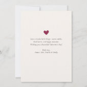 Pink Hearts Overlay Valentine’s Day Photo Card 招待状 (裏面)