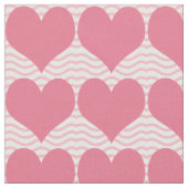 Pink Hearts Pattern ファブリック (クローズアップ)