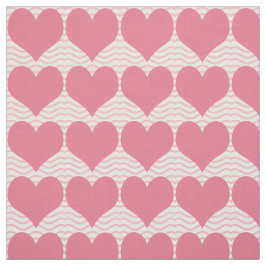 Pink Hearts Pattern ファブリック
