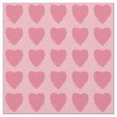 Pink Hearts Pattern ファブリック (クローズアップ)