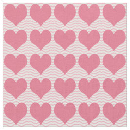 Pink Hearts Pattern ファブリック