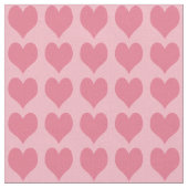 Pink Hearts Pattern ファブリック (クローズアップ)