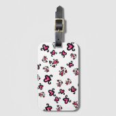 Pink Hearts Pattern – Cute Doodle Design ラゲッジタグ (正面縦)
