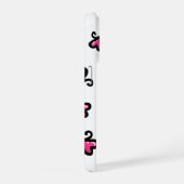 Pink Hearts Pattern – Cute Doodle Design iPhoneケース (右側面)