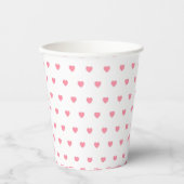 Pink Hearts Pattern Paper Cup 紙コップ (正面)
