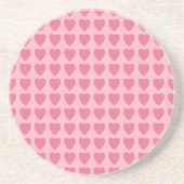 Pink Hearts Seamless Pattern コースター (正面)
