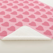 Pink Hearts Seamless Pattern シェルパブランケット (3/4)