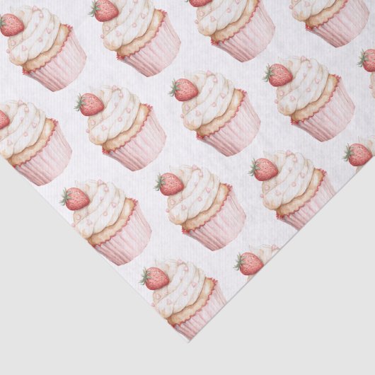 Pink Hearts Strawberry Cupcake   薄葉紙 (詳細)