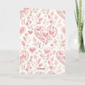 Pink Hearts Valentine's Day Love   カード (裏面)