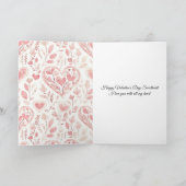 Pink Hearts Valentine's Day Love   カード (内部)