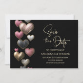Pink Hearts Wedding Save the Date セーブザデート (正面)
