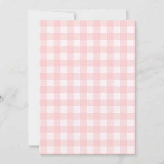 Pink Heifer Bull First Birthday Invitation 招待状 (裏面)