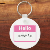 Pink Hello私の名前は、()  キーホルダー (正面)