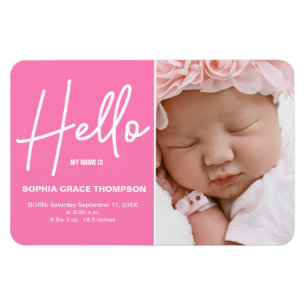 PINK HELLO BABY GARLフォトバース発表 マグネット