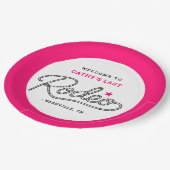 Pink Her Last Rodeo Bachelorette Party ペーパープレート (アングル)