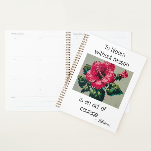 Pink hibiscus design プランナー手帳 (ディスプレー)