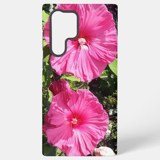 Pink Hibiscus Flower Phone Case Samsung Galaxyケース (裏面)