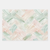 Pink Hibiscus Flowers Birthday ラッピングペーパーシート (正面3)