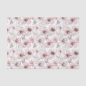 Pink Hibiscus Flowers Birthday 薄葉紙 (正面)