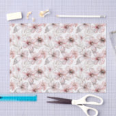 Pink Hibiscus Flowers Birthday 薄葉紙 (クラフト)