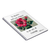 Pink Hibiscus in Gentle Pixels ノートブック (右側)