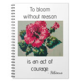 Pink Hibiscus in Gentle Pixels ノートブック (正面)