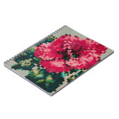 Pink Hibiscus in Soft Pixel Colors ノートブック (左側)