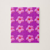 Pink_Hibiscus_Pattern,_ ジグソーパズル (縦)