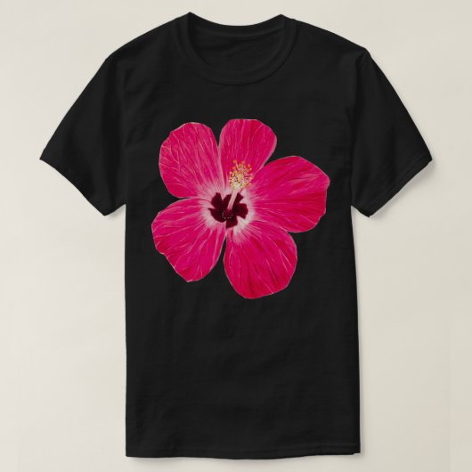 Pink Hibiscus Tシャツ (デザイン正面)