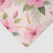 Pink Hibiscus Tropical Seamless Pattern 薄葉紙 (詳細)