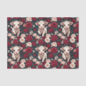 Pink Highland Cow Yarn Rose 薄葉紙 (正面)