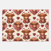 Pink Highland Cow Yarn Rose Knitter ラッピングペーパーシート (正面3)