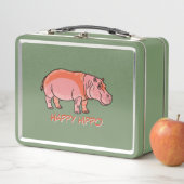 Pink Hippo メタルランチボックス (インサイチュ)