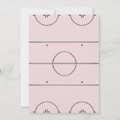 Pink Hockey Birthday Party Girls Sports Game Time  招待状 (裏面)