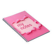 Pink Hole Spiral My Notes Notebook ノートブック (右側)