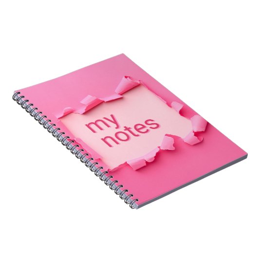 Pink Hole Spiral My Notes Notebook ノートブック (右側)