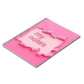 Pink Hole Spiral My Notes Notebook ノートブック (左側)